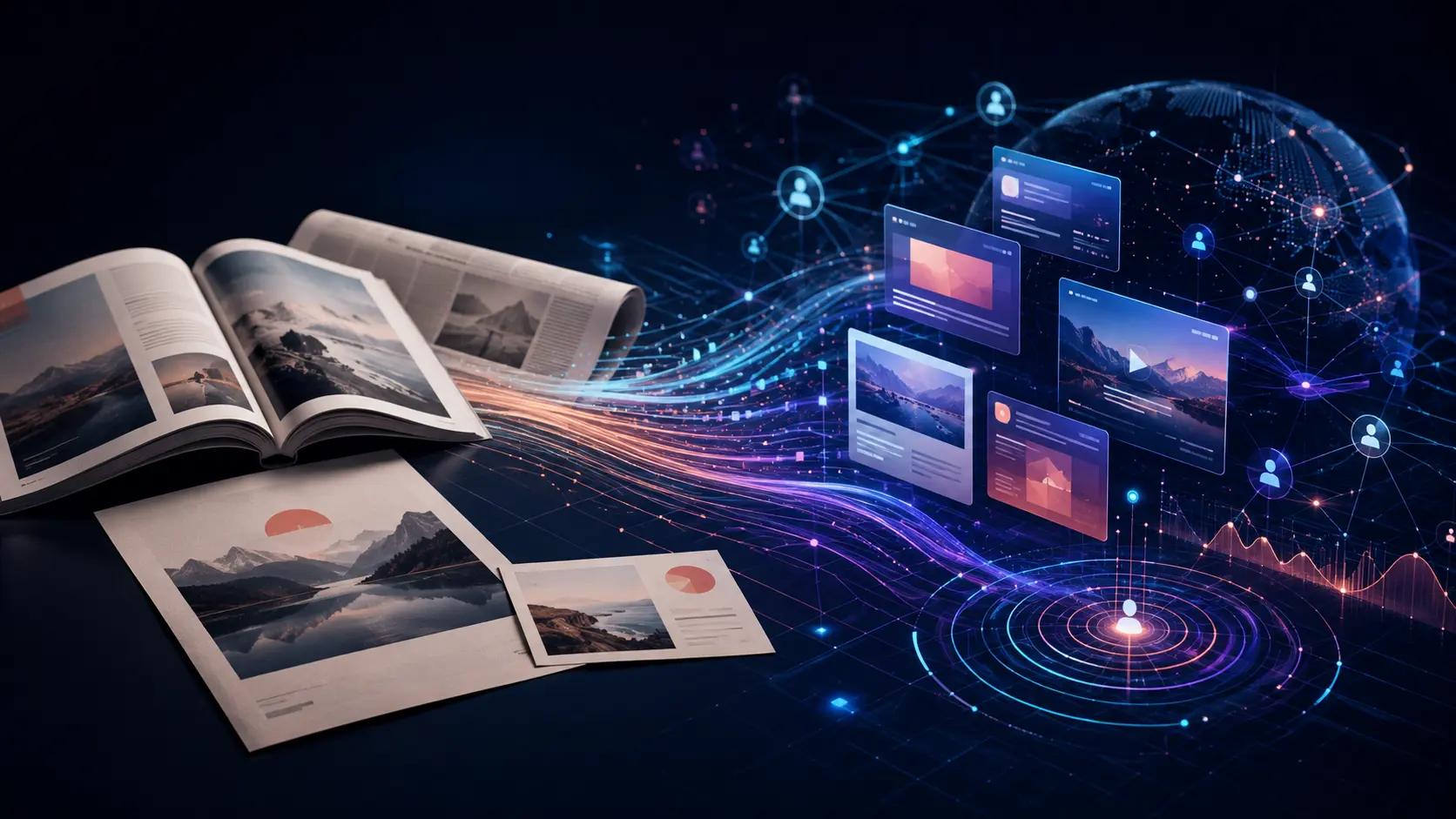 Print advertising transforming into scalable digital and social media reach